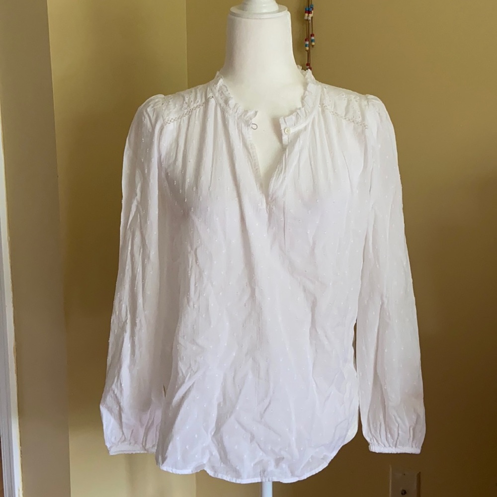 LOFT small brand new white blouse